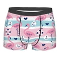 thumbnail image 1 of Kll Pink Striped Flamingo Men'S Cotton Boxer Briefs Underwear-Xx-Large, 1 of 9
