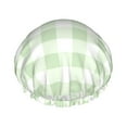 thumbnail image 1 of Kll Pistachio Green Checkboard Pattern Shower Cap & Bath Cap For Women,Reversible Oversized Waterproof Shower Caps For All Hair Lengths,Elastic Reusable Bathing Hair Cap, 1 of 9