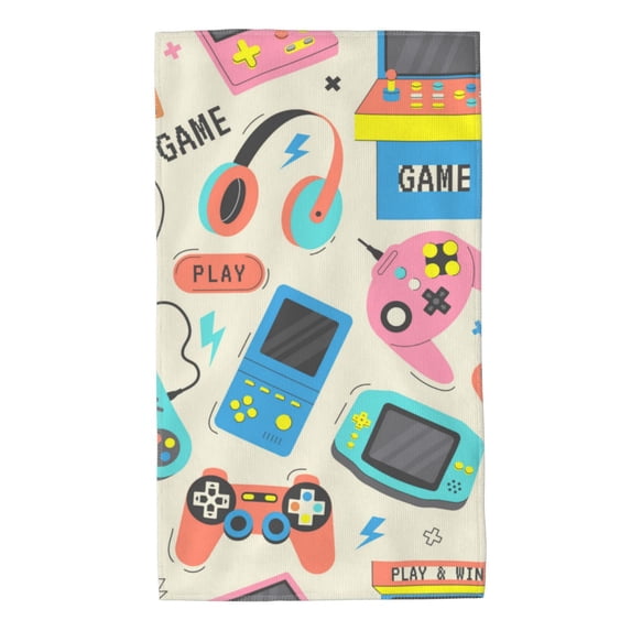 Kll Playing Video Games Ultra Absorbent & Soft Hand Towels For Bath, Hand, Face, Gym And Spa-27.5x16in