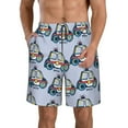 thumbnail image 1 of Kll Police Car Men'S Casual Summer Beach Shorts Hawaiian Shorts With Pockets-X-Large, 1 of 9