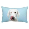 thumbnail image 1 of Kll Puppy Licks Nose Pillow Covers Envelope Closure,Super Soft And Cozy Fuzzy Fleece Pillow Case Cover 14"X20", 1 of 9