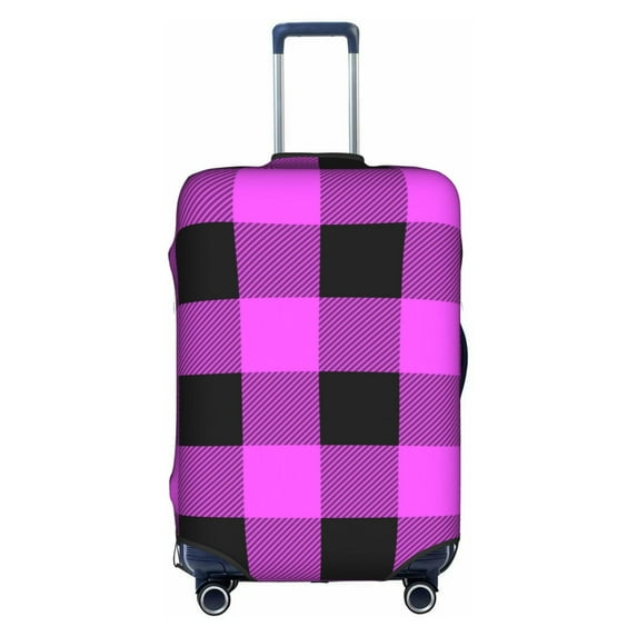 Kll Purple Black Buffalo Plaid Luggage Cover Suitcase Cover Suitcase Protector-Large