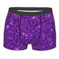 thumbnail image 1 of Kll Purple Glitter Men'S Cotton Boxer Briefs Underwear-Medium, 1 of 9
