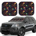 thumbnail image 1 of Kll Rainbow Jellyfishes Windshield Sun Shade 2-Piece Foldable Car Front Window Sunshade For Most Sedans Suv Truck- Large, 1 of 7