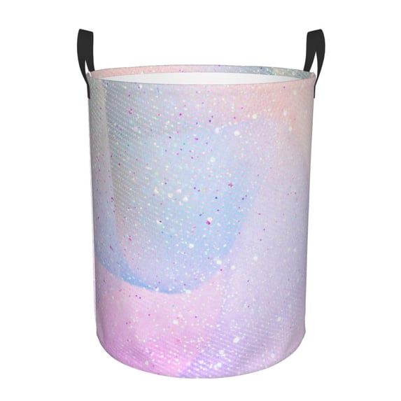 Kll Rainbow Unicorn Party Waterproof Foldable Laundry Hamper Bucket With Handles For Storage Bin,Kids Room,Home Organizer (Medium)