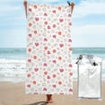 thumbnail image 1 of Kll Red Coral And Scallop Seashell Microfiber Beach Towel Fast Drying,Extra Large 27.5"X55" Sand Free Beach Towel Super Lightweight Towels For Swimming Pool,Camping,Picnic,Yoga Gym Sports, 1 of 8