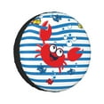 thumbnail image 1 of Kll Red Funny Crab On Blue Stripe Tire Cover,Universal Wheel Tire Cover For Trailer, Rv, Suv, Truck,Camper And Many Vehicle,(14 Inch), 1 of 8