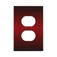 thumbnail image 1 of Kll Red Geometric Perforated Square Background Wall Plate,Gloss Finish,Standard Size 1 - 5" X 3", Polycarbonate Thermoplastic,Electric Receptacle Plug Covers, 1 of 8