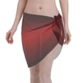 thumbnail image 1 of Kll Red Geometric Print Women'S Sarong Coverups Short Bathing Suit Wrap Skirt Beach Wrap Swimsuit Cover Ups, 1 of 7