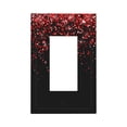 thumbnail image 1 of Kll Red Glitter1 Wall Plate,Gloss Finish,Standard Size 1 - 5" X 3", Polycarbonate Thermoplastic,Electric Receptacle Plug Covers, 1 of 8