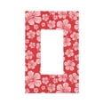 thumbnail image 1 of Kll Red Hibiscus Flower Wall Plate,Gloss Finish,Standard Size 1 - 5" X 3", Polycarbonate Thermoplastic,Electric Receptacle Plug Covers, 1 of 8