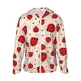thumbnail image 1 of Kll Red Ladybug Print Men'S Women’s Upf 50+ Sun Protection Outdoor Hoodie Jacket Long Sleeve Fishing Hiking Performance Shirt- Medium, 1 of 8