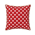 thumbnail image 1 of Kll Red Polka Dot Decorative Throw Pillow Covers Velvet Soft For Couch Sofa Bedroom Living Room Outdoor -16"X16", 1 of 8