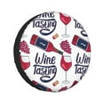 thumbnail image 1 of Kll Red Wine Glass Bottle Tire Cover,Universal Wheel Tire Cover For Trailer, Rv, Suv, Truck,Camper And Many Vehicle,(16 Inch), 1 of 7