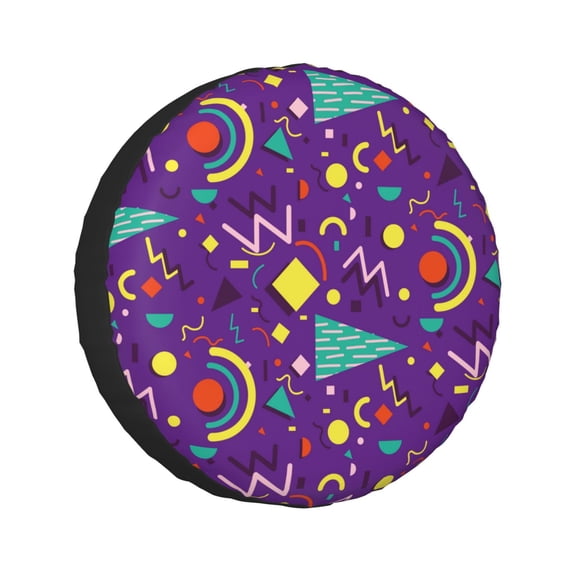 Kll Retro 80s Style Tire Cover,Universal Wheel Tire Cover For Trailer, Rv, Suv, Truck,Camper And Many Vehicle,(15 Inch)