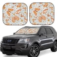 thumbnail image 1 of Kll Retro Floral Butterfly Windshield Sun Shade 2-Piece Foldable Car Front Window Sunshade For Most Sedans Suv Truck- Small, 1 of 7