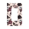 thumbnail image 1 of Kll Retro Red Black Roses Wall Plate,Gloss Finish,Standard Size 1 - 5" X 3", Polycarbonate Thermoplastic,Electric Receptacle Plug Covers, 1 of 8