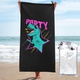 thumbnail image 1 of Kll Rex Dinosaur With Sunglasses Microfiber Beach Towel Fast Drying,Extra Large 27.5"X55" Sand Free Beach Towel Super Lightweight Towels, 1 of 1