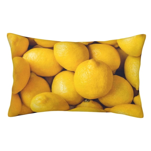 Kll Ripe Yellow Lemon Pillow Covers Envelope Closure,Super Soft And Cozy Fuzzy Fleece Pillow Case Cover 20"X30"