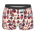 thumbnail image 1 of Kll Rocket Pattern Men'S Cotton Boxer Briefs Underwear-Small, 1 of 9