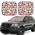 thumbnail image 1 of Kll Rocket Pattern Windshield Sun Shade 2-Piece Foldable Car Front Window Sunshade For Most Sedans Suv Truck - Auto Sun Blocker Visor Protector Blocks Max Uv Rays - Large, 1 of 7