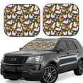 thumbnail image 1 of Kll Roosters And Chicks Windshield Sun Shade 2-Piece Foldable Car Front Window Sunshade For Most Sedans Suv Truck - Auto Sun Blocker Visor Protector Blocks Max Uv Rays - Large, 1 of 7