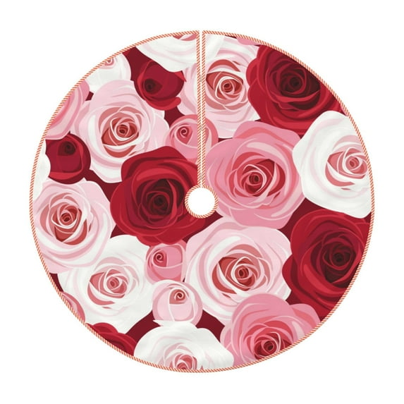 Kll Rose Christmas Tree Skirt 48",Party Decorations Farmhouse For Christmas Decorations Holiday Party