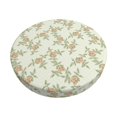 thumbnail image 1 of Kll Rose Darkseagreen Color Background Round Bar Chair Cushion Cover 13 Inch,Bar Stool Protector With Elastic, Soft Washable, 1 of 7