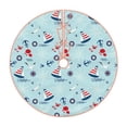 thumbnail image 1 of Kll Sailboats Anchors Christmas Tree Skirt 36",Party Decorations Farmhouse For Christmas Decorations Holiday Party, 1 of 8