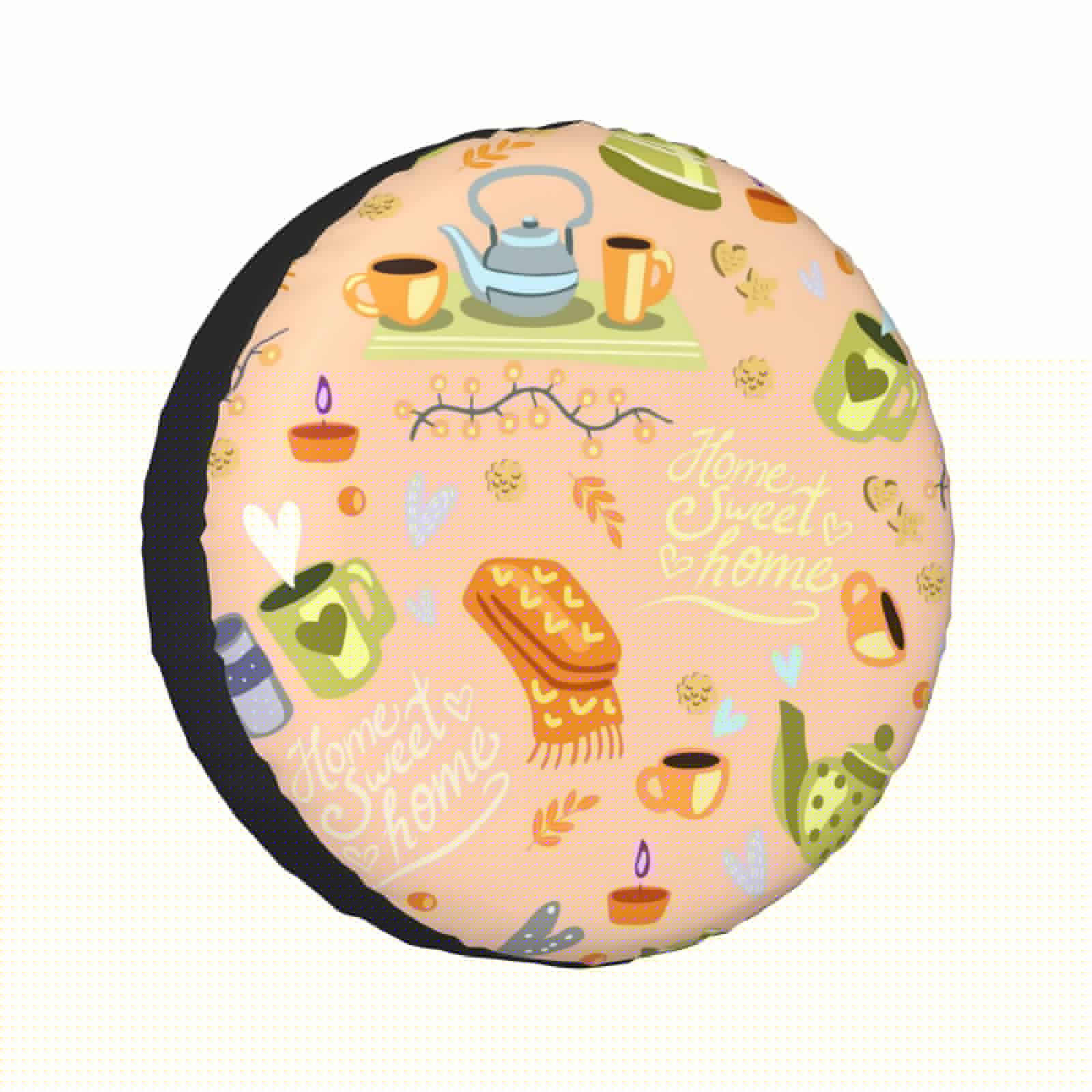 thumbnail image 1 of Kll Scandinavian Style Hygge Tire Cover,Universal Wheel Tire Cover For Trailer, Rv, Suv, Truck,Camper And Many Vehicle,(16 Inch), 1 of 7