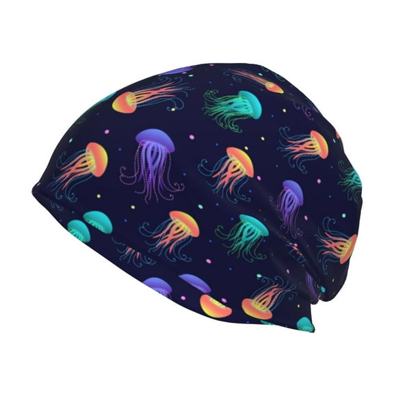Kll Sea Jellyfish Winter Fall Beanie Knit Hats For Men & Women - Warm & Soft Stylish Toboggan Caps For Cold Weather