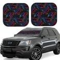 thumbnail image 1 of Kll Sea Turtle Windshield Sun Shade 2-Piece Foldable Car Front Window Sunshade For Most Sedans Suv Truck- Large, 1 of 7