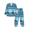 thumbnail image 1 of Kll Sea Underwater Animals Sleepwear Mens Flannel Pajamas,Long Cotton Pj Set, 1 of 9