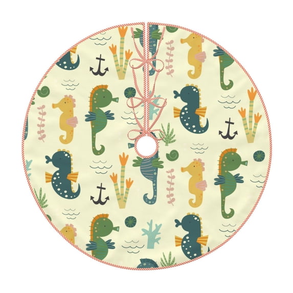 Kll Seahorse Christmas Tree Skirt 36",Party Decorations Farmhouse For Christmas Decorations Holiday Party