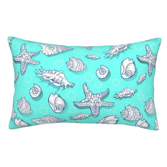 Kll Seashell And Starfish Pillow Covers Envelope Closure,Super Soft And Cozy Fuzzy Fleece Pillow Case Cover 20"X30"