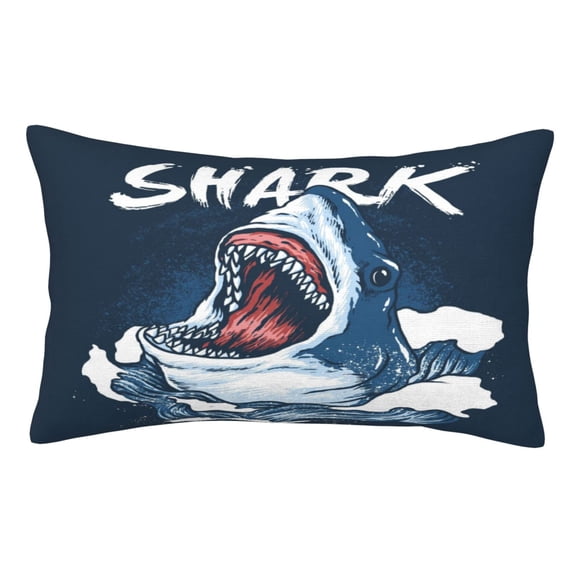 Kll Shark Pillow Covers Envelope Closure,Super Soft And Cozy Fuzzy Fleece Pillow Case Cover 14"X20"