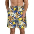 thumbnail image 1 of Kll Sicilian Style Men'S Casual Summer Beach Shorts Hawaiian Shorts With Pockets-Small, 1 of 9