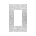 thumbnail image 1 of Kll Silver Glitter Wall Plate,Gloss Finish,Standard Size 1 - 5" X 3", Polycarbonate Thermoplastic,Electric Receptacle Plug Covers, 1 of 8