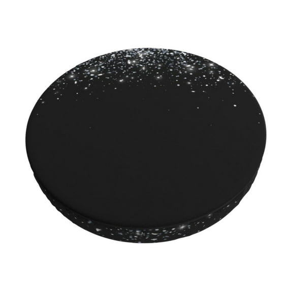 Kll Silver Glitter1 Round Bar Chair Cushion Cover 13 Inch,Bar Stool Protector With Elastic, Soft Washable