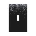 thumbnail image 1 of Kll Silver Glitter1 Wall Plate,Gloss Finish,Standard Size 1 - 5" X 3", Polycarbonate Thermoplastic,Electric Receptacle Plug Covers, 1 of 8