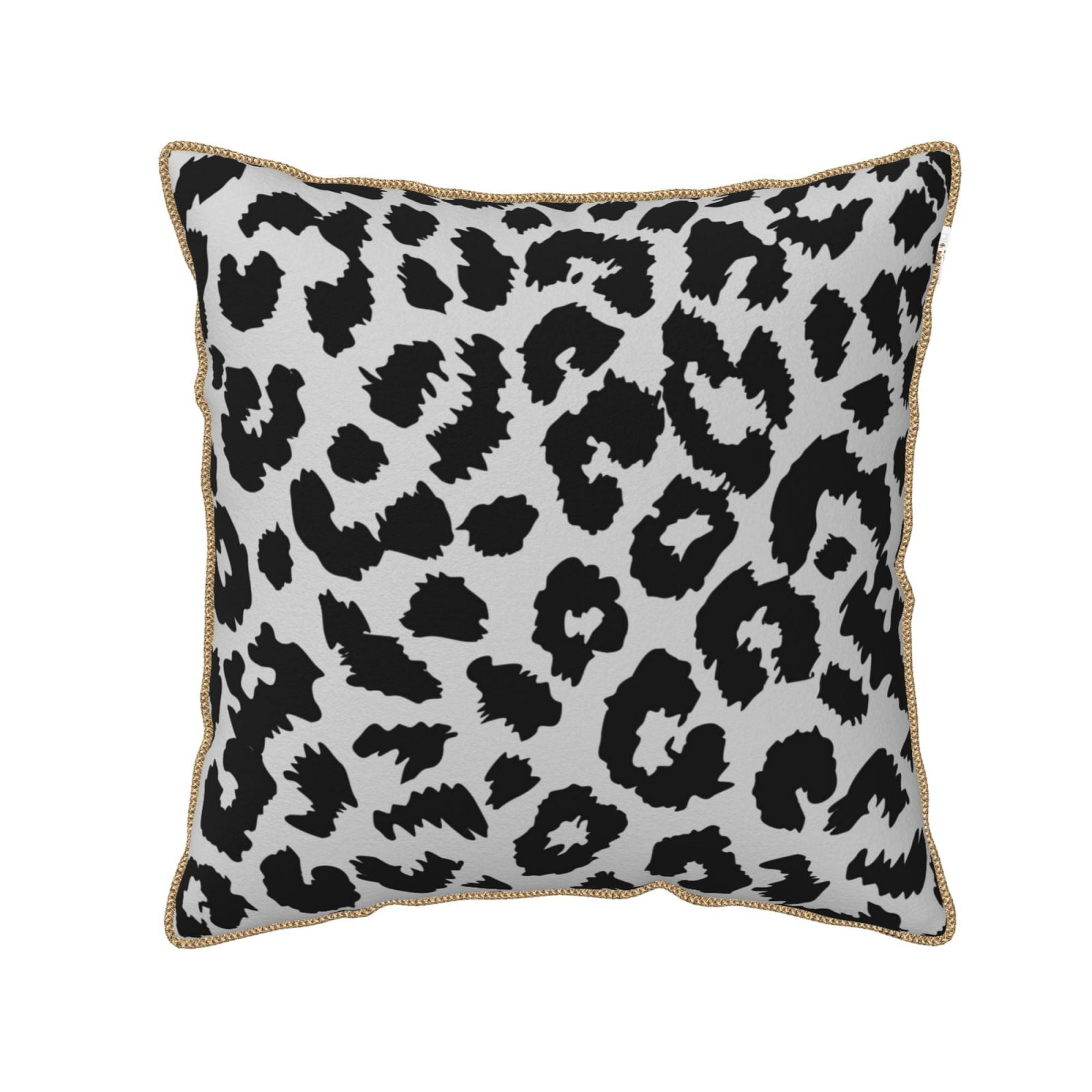 Exotic Safari Leopard Cheetah Velvet Square Throw Pillow, 18"