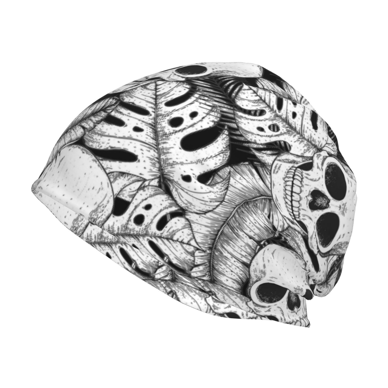 Kll Skull And Palm Leaves Winter Fall Beanie Knit Hats For Men & Women ...