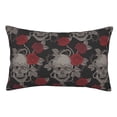 thumbnail image 1 of Kll Skull And Red Roses Pillow Covers Envelope Closure,Super Soft And Cozy Fuzzy Fleece Pillow Case Cover 20"X30", 1 of 9