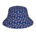 thumbnail image 1 of Kll Skull flower funny Bucket Hat for Women Men Packable Travel Beach Sun Hat Outdoor Rave Accessories Reflective Fisherman Cap, 1 of 6