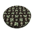 thumbnail image 1 of Kll Skulls Gold Chains Dollar Round Bar Chair Cushion Cover 14 Inch,Bar Stool Protector With Elastic, Soft Washable, 1 of 7
