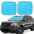 thumbnail image 1 of Kll Sky Blue Glitter Windshield Sun Shade 2-Piece Foldable Car Front Window Sunshade For Most Sedans Suv Truck - Auto Sun Blocker Visor Protector Blocks Max Uv Rays - Small, 1 of 7