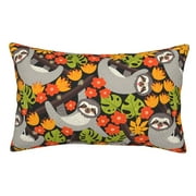 Kll Sloth On The Branch Pillow Covers Envelope Closure,Super Soft And Cozy Fuzzy Fleece Pillow Case Cover 14"X20"