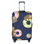 Kll Sloth With Donuts Luggage Cover Suitcase Cover Suitcase Protector-Small