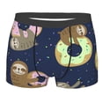 thumbnail image 1 of Kll Sloth With Donuts Men'S Cotton Boxer Briefs Underwear-Medium, 1 of 9