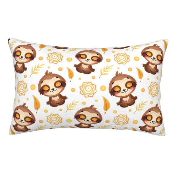 Kll Sloth Yoga Pillow Covers Envelope Closure,Super Soft And Cozy Fuzzy Fleece Pillow Case Cover 16"X24"
